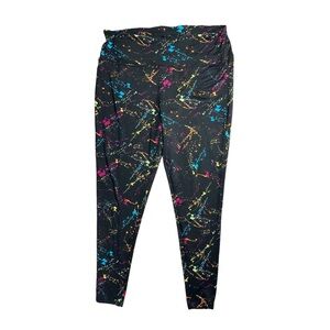 Tipsy Elves 80s Neon Paint Splatter Leggings XL